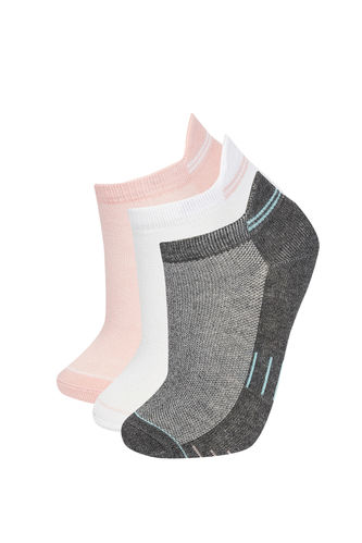 3 Pack Printed Footie Socks