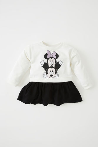 Kız Bebek Disney Mickey & Minnie Lisanslı Uzun Kollu Elbise