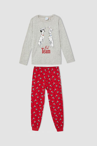 Kız Çocuk 101 Dalmatians Lisanslı Uzun Kollu Pijama Takım
