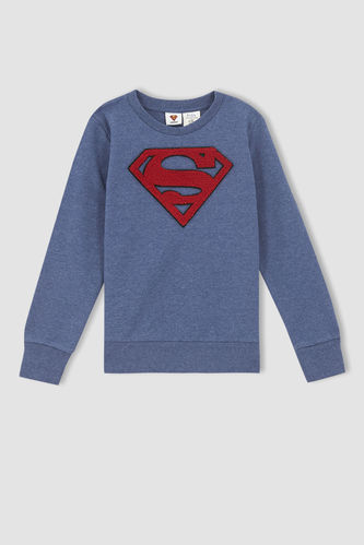 Boy Superman Licenced Regular Fit Long Sleeve Sweatshirt