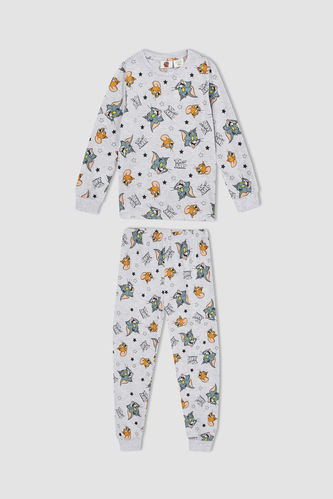 Erkek Çocuk Tom & Jerry Uzun Kollu Pijama Takım