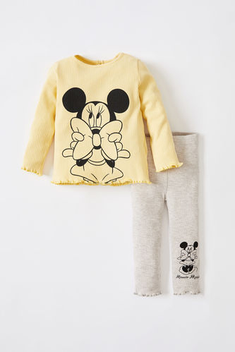 Kız Bebek Minnie Mouse Lisanslı Pamuklu 2'li Takım