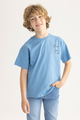 Erkek Çocuk Relax Fit Sırt Baskılı Kısa Kollu Tişört