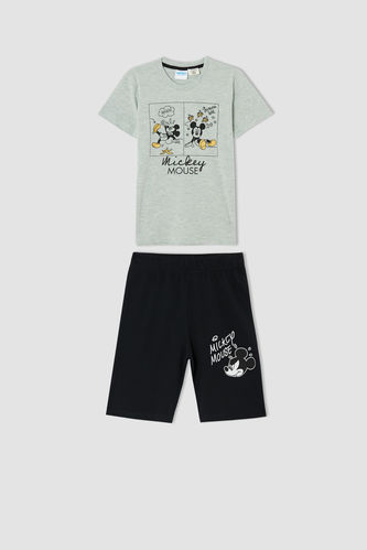 Erkek Çocuk Mickey Mouse Lisanslı Kısa Kollu Pijama Takımı