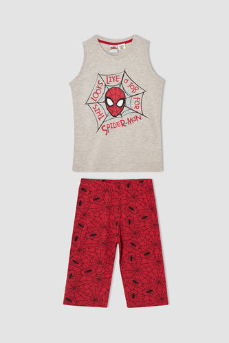 Erkek Çocuk Spider Man Lisanslı Kolsuz Pijama Takımı