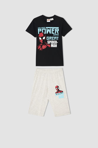 Erkek Çocuk Spider Man Lisanslı Kısa Kollu Pijama Takımı