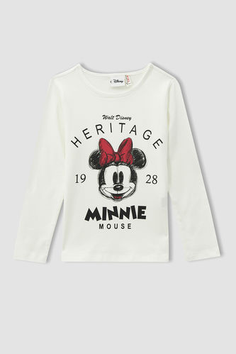 Girl Minnie Mouse Licenced Long Sleeve T-shirt