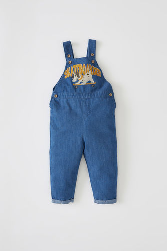Patterned Jean Overalls