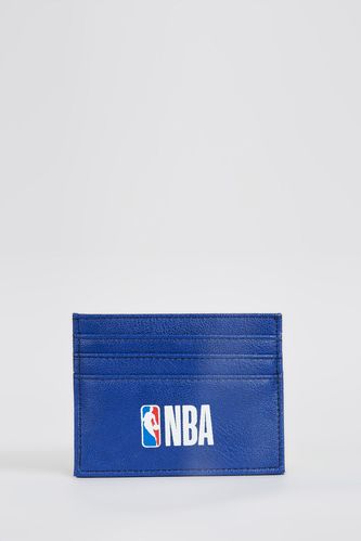 Navy MAN Men's NBA Licensed Faux Leather Business Card Holder 2464505