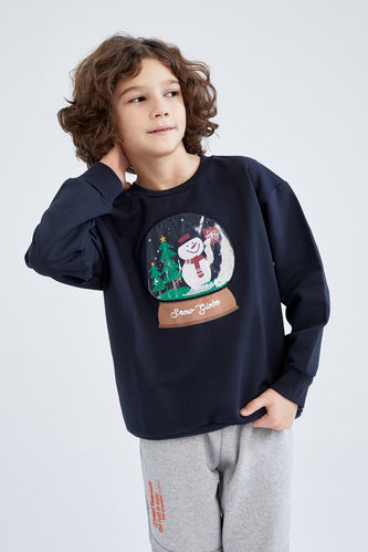 Boy Regular Fit Long Sleeve Entertainment Themed Sweatshirt