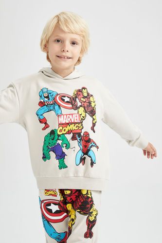 Erkek Çocuk Marvel Kapüşonlu Sweatshirt