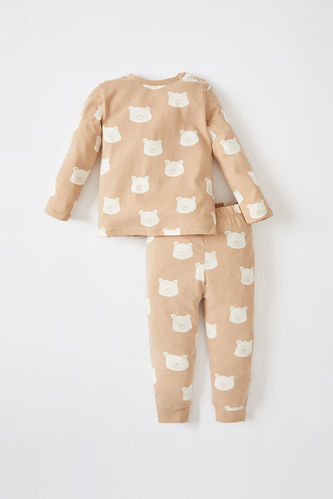 Long Sleeve Bear Print Pyjamas Set