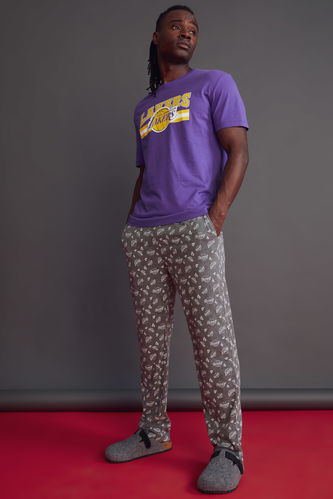 NBA Los Angeles Lakers Lisanslı Regular Fit Pijama Takımı