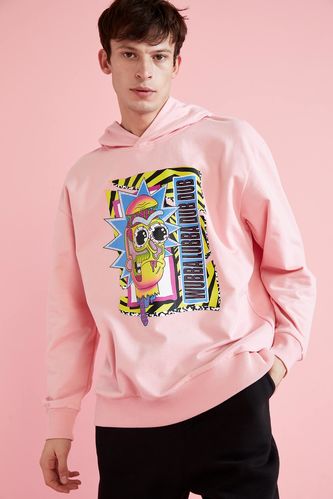 Rick & Morty Licenced Oversize Fit Back Print Hoodie