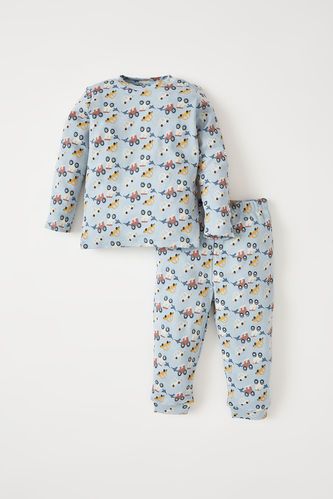 Long Sleeve Car Print Pyjamas Set