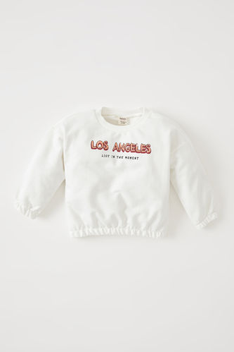 Kız Bebek Regular Fit Los Angeles Baskılı Sweatshirt
