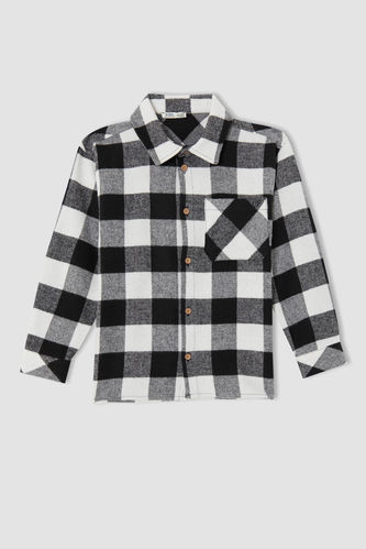 Boy Regular Fit Checkered Long Sleeve Shirt