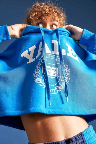 Yale University Regular Fit Kapüşonlu Uzun Kollu Sweatshirt