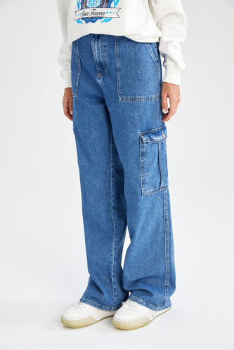 90's Geniş Paça Yüksek Bel Ekstra Uzun Jean %100 Pamuk Pantolon