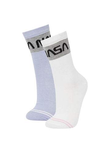 Kadın Nasa Lisanslı Pamuklu 2'li Soket Çorap