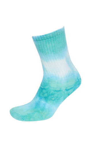 Kadın Batik Desenli Soket Çorap