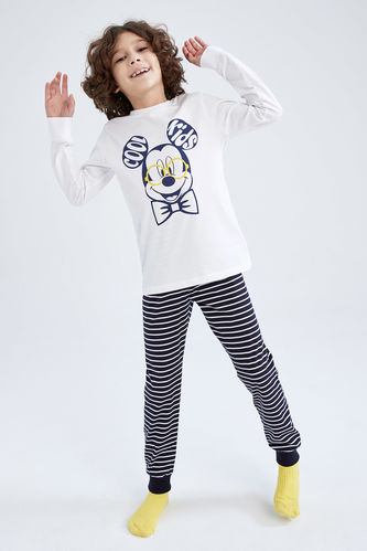 Erkek Çocuk Mickey & Minnie Pamuklu Uzun Kollu Pijama Takım