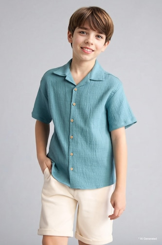 Boy Oversize Fit Short Sleeve Shirt