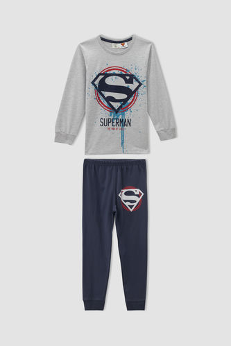 Erkek Çocuk Batman Uzun Kollu Pijama Takımı