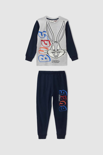 Erkek Çocuk Bugs Bunny Lisanslı Uzun Kollu Pijama Takımı