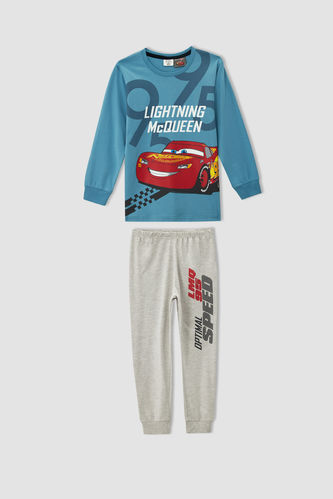 Erkek Çocuk Cars Lisanslı Pamuklu Uzun Kollu Pijama Takım