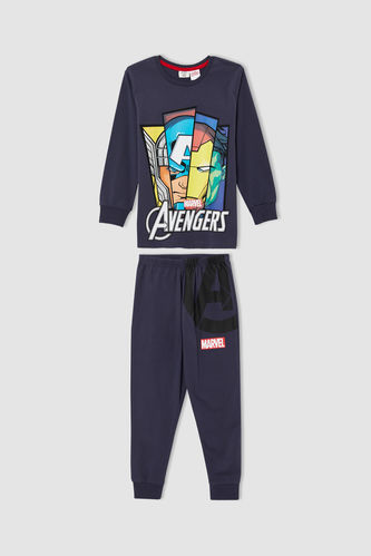 Erkek Çocuk Avengers  Lisanslı Uzun Kollu Pijama Takım