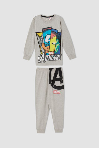 Erkek Çocuk Avengers Uzun Kollu Pijama Takım