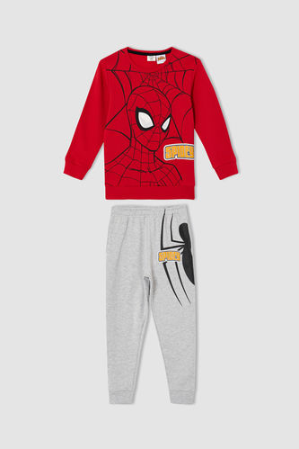 Erkek Çocuk Spider Man Lisanslı Uzun Kollu İçi Yumuşak Tüylü Pijama Takım
