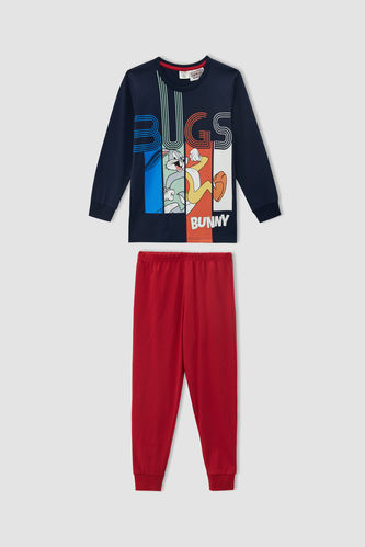 Erkek Çocuk Bugs Bunny Lisanslı Uzun Kollu Pijama Takımı