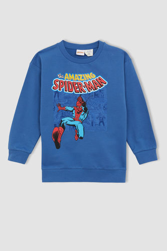 Boy Superman Licenced Regular Fit Crew Neck Long Sleeve Sweatshirt