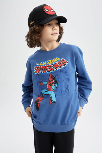 Boy Superman Licenced Regular Fit Crew Neck Long Sleeve Sweatshirt
