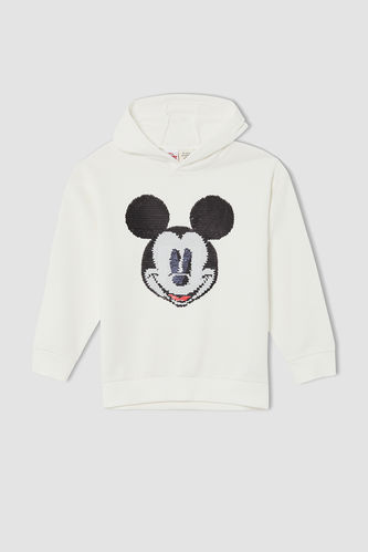 Erkek Çocuk Mickey & Minnie Lisanslı Regular Fit Lisanslı Kapüşonlu Sweatshirt