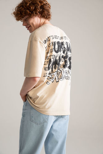 Oversized Short Sleeve Back Print T-Shirt