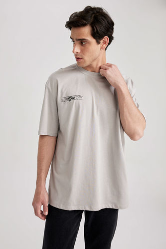 Oversized Short Sleeve Back Print T-Shirt