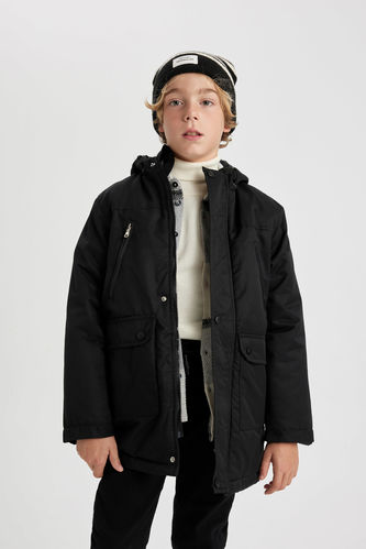 Boy Hooded Plush Coat