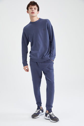 Regular Fit Rib Hem Pocket Detailed Thin Sweatshirt Fabric Sweatpants