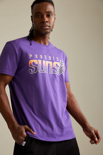 DeFactoFit NBA Phoenix Suns Lisanslı Regular Fit Bisiklet Yaka Kısa Kollu Tişört