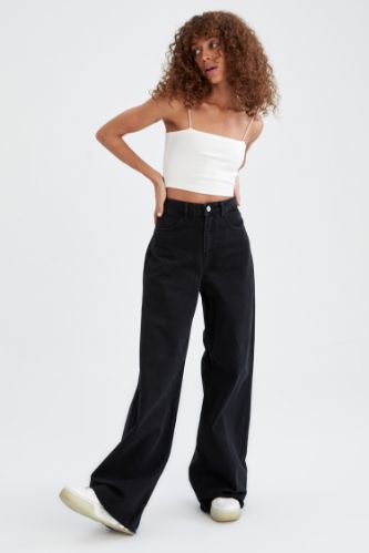 Extra long wide leg trousers best sale