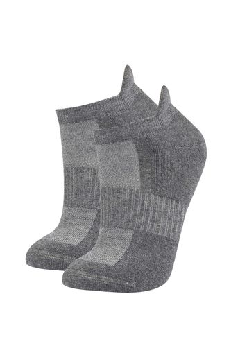 Defacto Fit Kadın Basic Pamuklu 2'li Spor Kısa Havlu Çorap