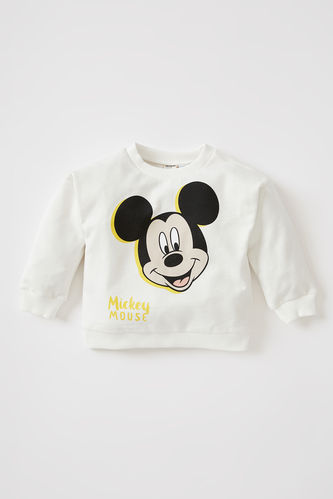 Erkek Bebek Mickey & Minnie Regular Fit Pamuklu Sweatshirt