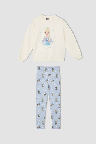Kız Çocuk Frozen Lisanslı Uzun Kollu Pijama Takım