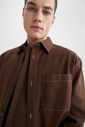 Relax Fit Long Sleeve Twill Shirt