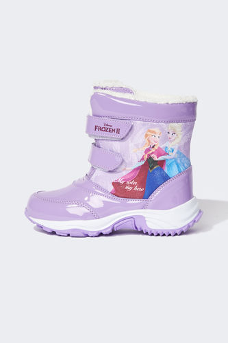 Kız Çocuk Frozen Elsa Lisanslı Suni Deri Kar Botu