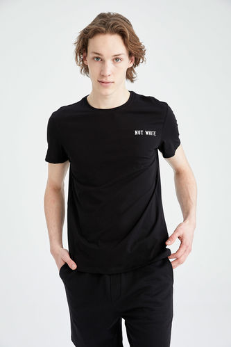 Coool Slim Fit Crew Neck Printed Short Sleeve T-Shirt