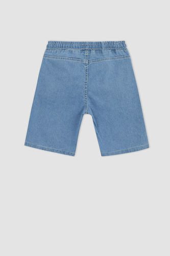 Elasticated Waist Jean Shorts